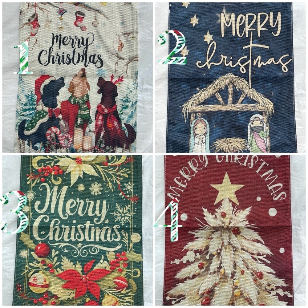 Choice - Burlap Weatherproof Christmas garden flag